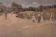 The boat in the park, William Merritt Chase